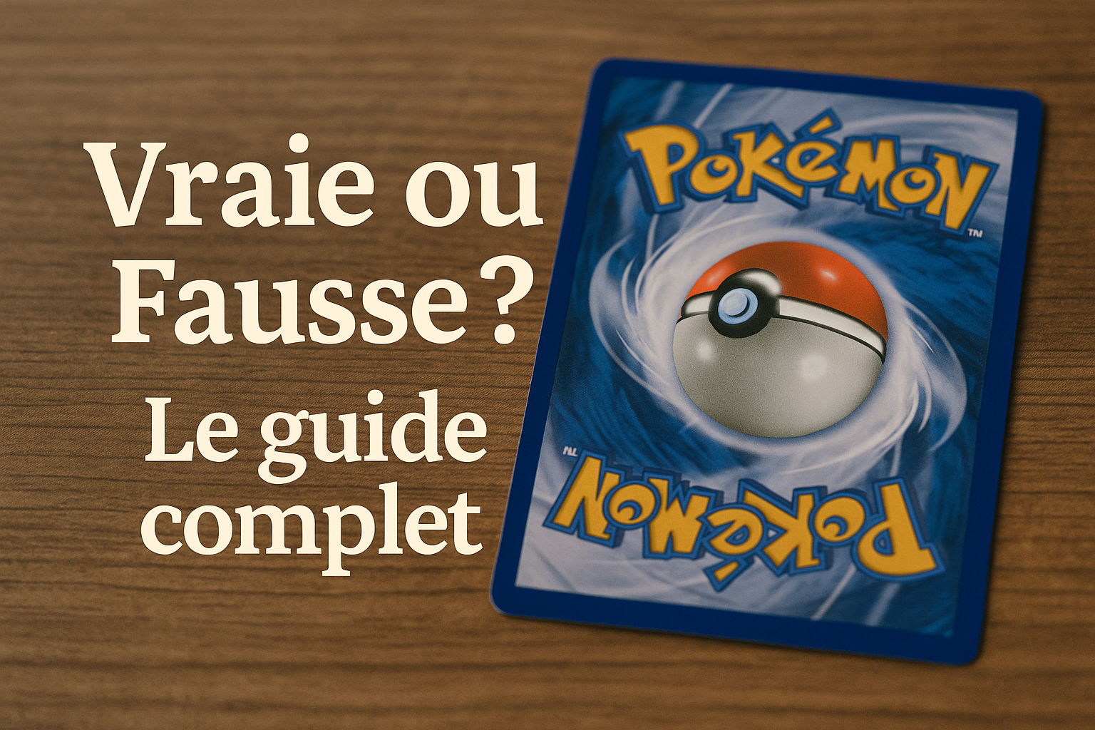 Comparaison entre une vraie et une fausse carte Pokémon avec la question "Vraie ou Fausse ?" mise en avant | Keytwo